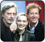 Kate, Geoffrey Rush y el director Philip Kaufmann